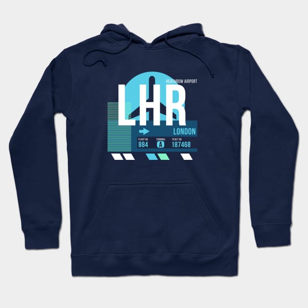 London Heathrow (LHR) Airport // Sunset Baggage Tag Hoodie by Now Boarding